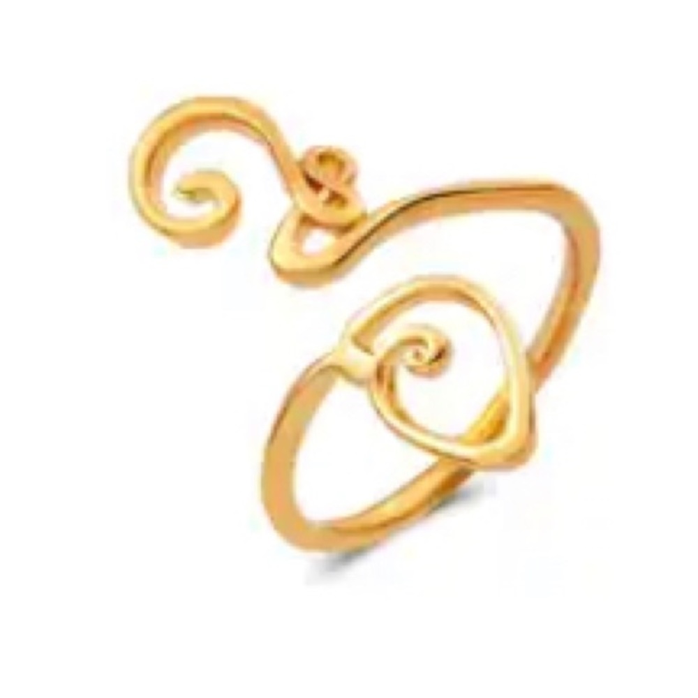 Adjustable Toe Rings Set Gold Tone 5 Rings - Picture 6 of 6